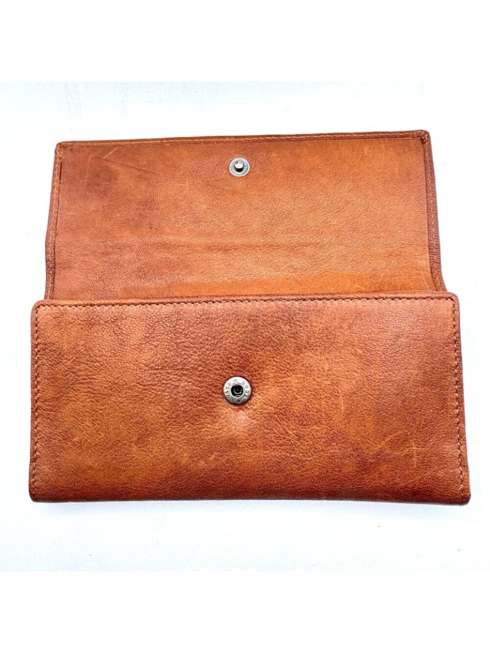 Spikes & Sparrow Genuine Leather Camel Color Wallet Tri-Fold RFID CC Protection - Picture 12 of 16